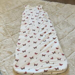 Kyte BABY Sleep Sack with Butterfly Print - White and Pink